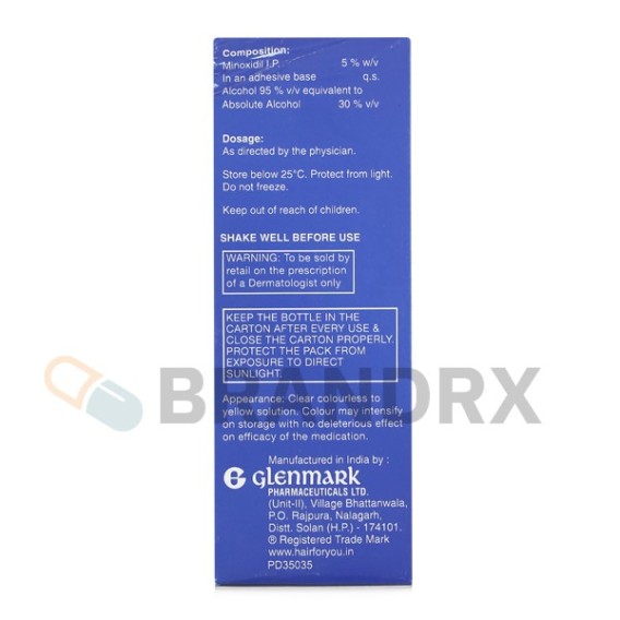 Hair4U Spray and Solution 5% Glenmark Pharmaceuticals Ltd.
