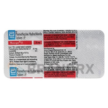 Phenergan 25 mg Abbott Healthcare Pvt. Ltd.